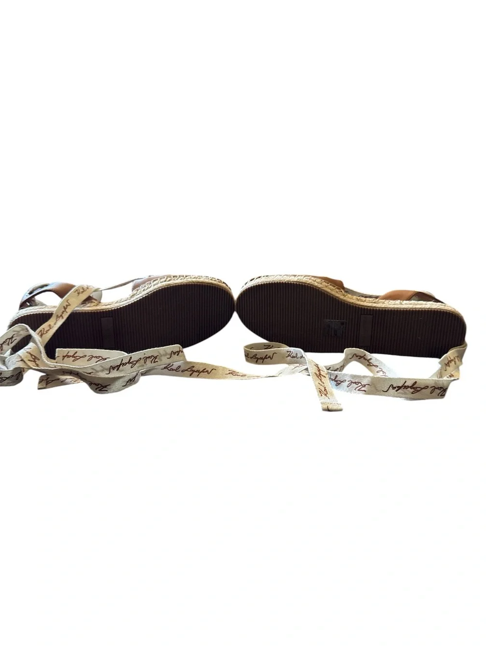 Karl Lagerfeld tan espadrille
